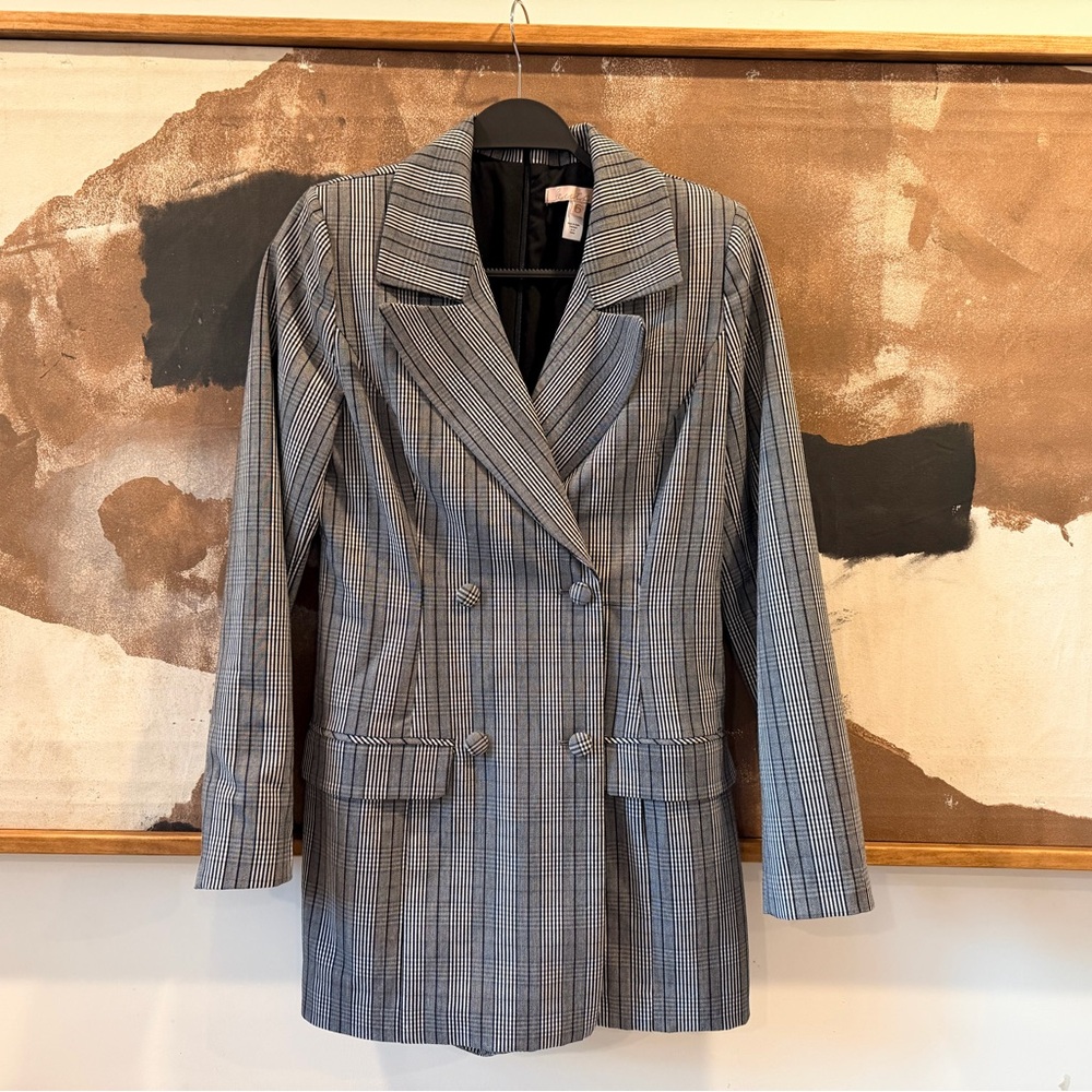 Hutch Gray Plaid Romper